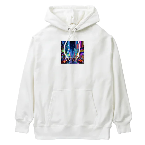 クリスマスのネオン街 Heavyweight Hoodie