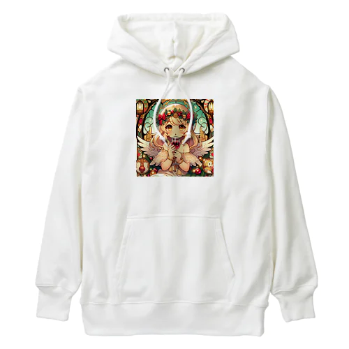 呑(どん)天使inクリスマス　アニメ風 Heavyweight Hoodie