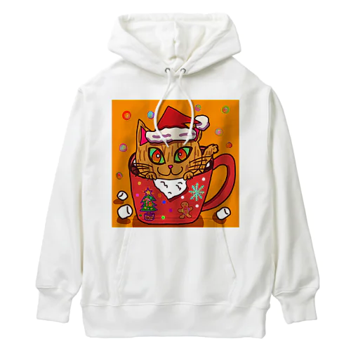 クリスマスにゃんこ Heavyweight Hoodie