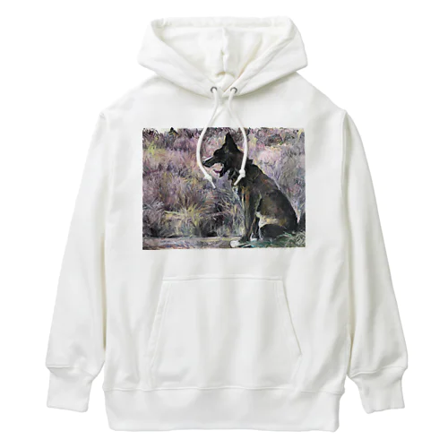 甲斐犬の大あくび Heavyweight Hoodie