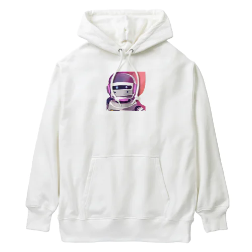 ロボットの魅惑的な色彩をかわいい絵×水彩画で織りなすアートの幻想 Heavyweight Hoodie