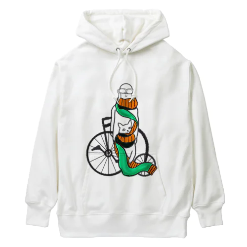 cat with a scarf04 Heavyweight Hoodie