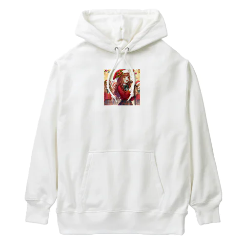 クリスマスに歌う女性 Heavyweight Hoodie