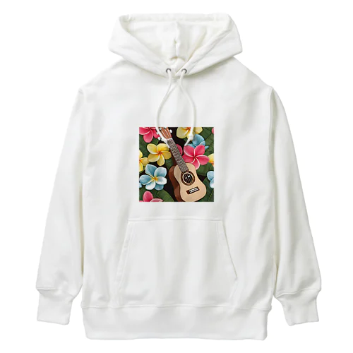 プルメリア＆ウクレレ🌺🌴 Heavyweight Hoodie