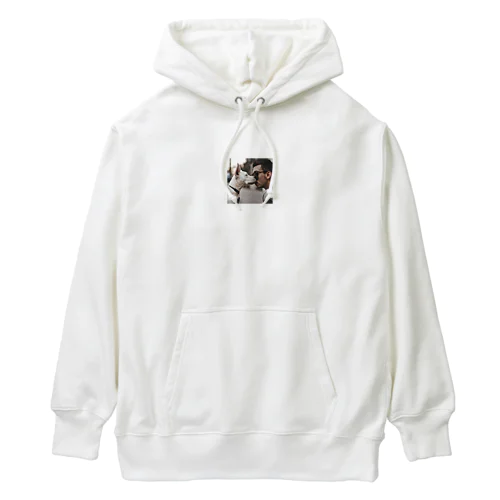 キスする犬グッズ Heavyweight Hoodie