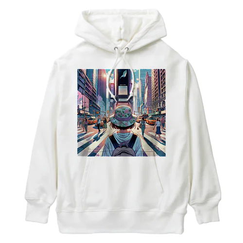 一人旅の少女 Heavyweight Hoodie