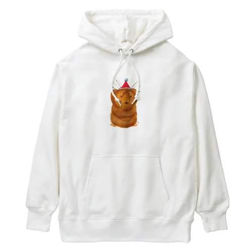 トガリネズミとトンガリ帽子（サンタ帽） Heavyweight Hoodie