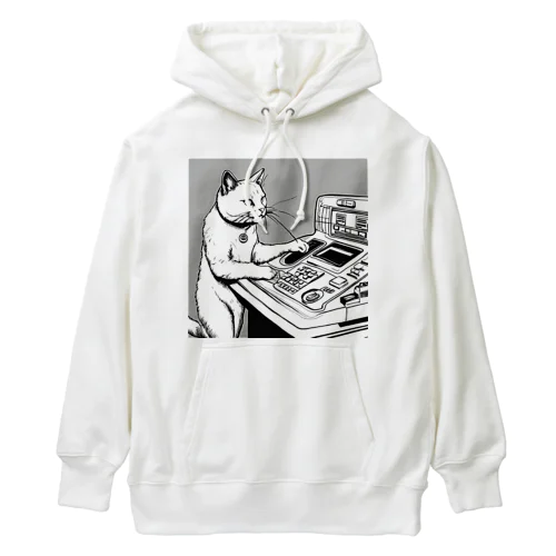 ボタン猫（シリアス） Heavyweight Hoodie