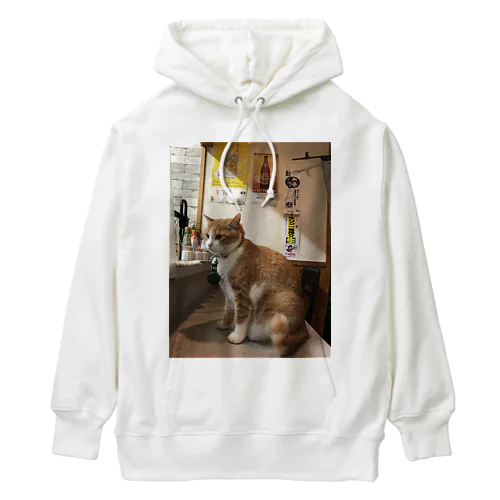 正月休みの猫店長 Heavyweight Hoodie