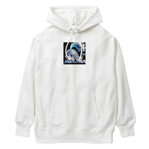 潮ふきクジラのモン太 Heavyweight Hoodie