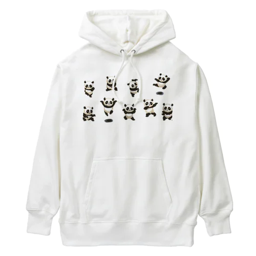 功夫のパンダちゃん（横構図） Heavyweight Hoodie