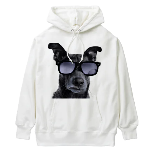 サングラスをかけた犬 Heavyweight Hoodie