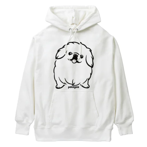 モノクロペキニーズちゃん Heavyweight Hoodie