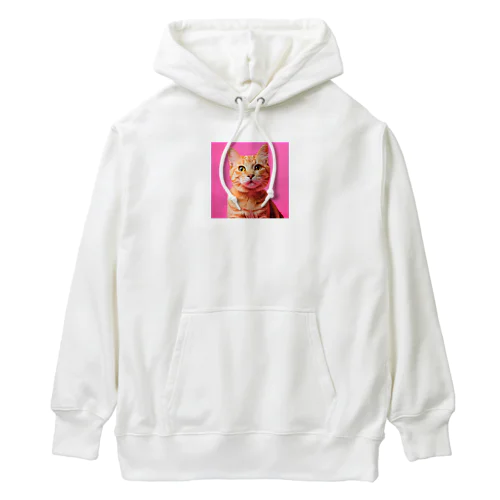 可愛い猫のイラストグッズ Heavyweight Hoodie