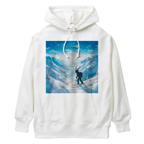 うらないしクロヤギと冬の山 Heavyweight Hoodie