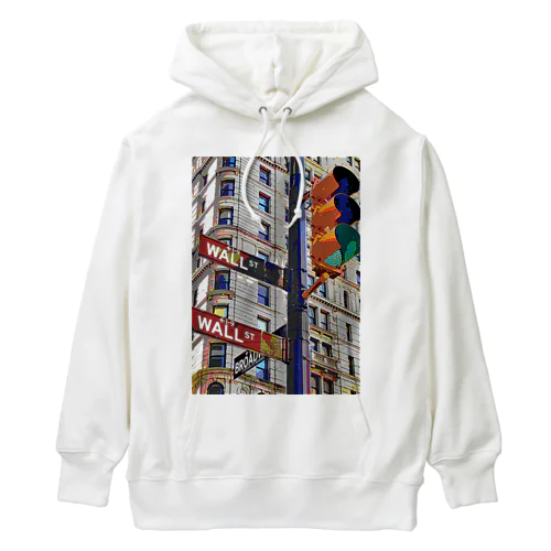 ニューヨーク ウォール街の信号機 Heavyweight Hoodie