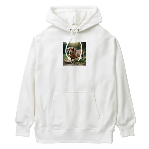 おやつを前にしたダックスフント Heavyweight Hoodie