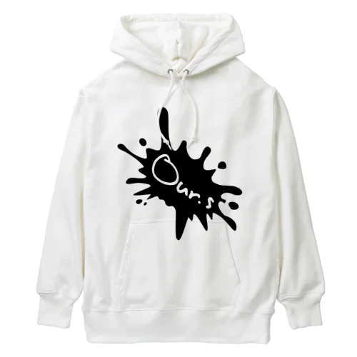 Our.s とびちるビックインク風ロゴ Heavyweight Hoodie