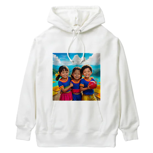 笑顔の子どもたち Heavyweight Hoodie