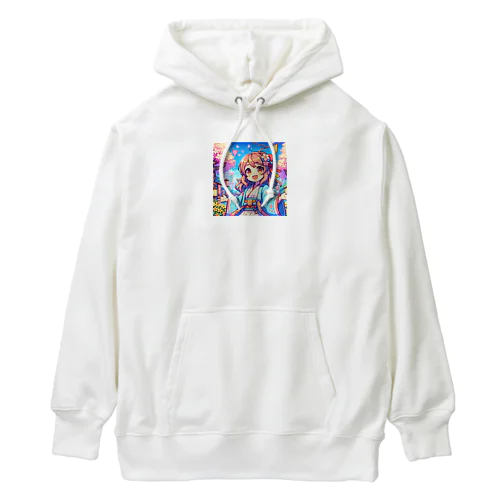 Colorful girl / type1 Heavyweight Hoodie