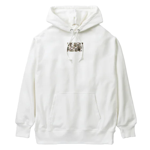 白猫ぎっしり Heavyweight Hoodie