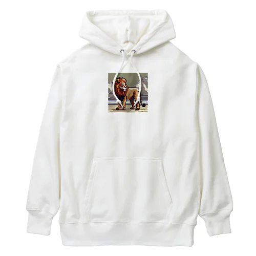 ドット絵のライオン Heavyweight Hoodie