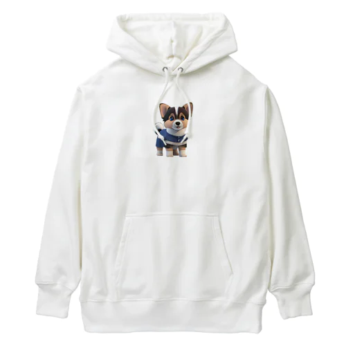 可愛い３D犬 Heavyweight Hoodie