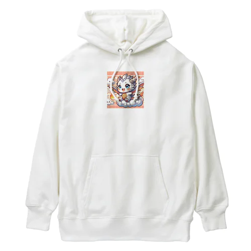 超かわいい！マスコットキャラクターのドラゴン Heavyweight Hoodie