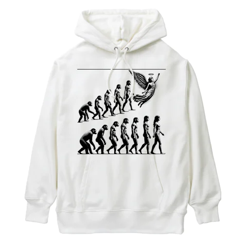 サルからヒトへの進化の過程。そして… Heavyweight Hoodie