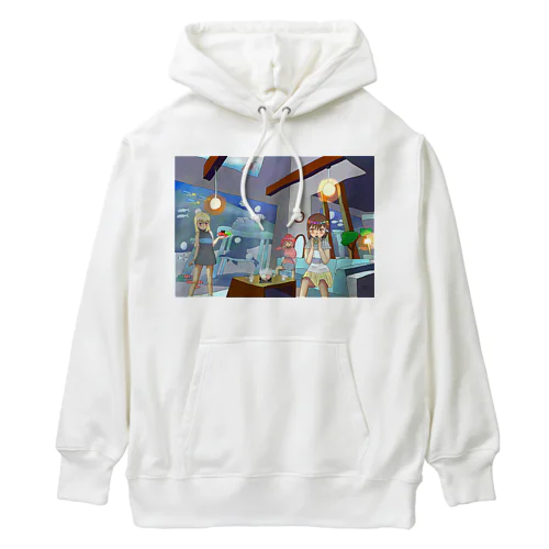 海の中の家の鍋パーティー Heavyweight Hoodie