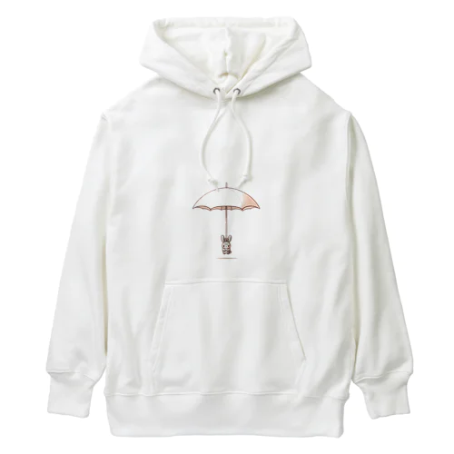 かわいいウサギ傘のグッズ Heavyweight Hoodie