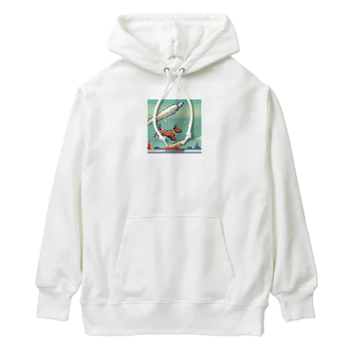 ロケットを打ち上げている犬 Heavyweight Hoodie