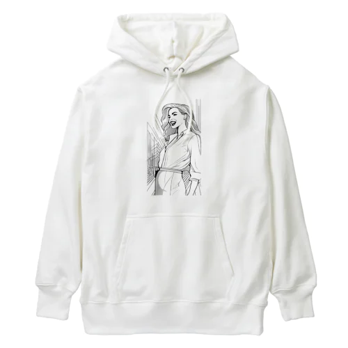 魅惑の塗り絵世界に浸る女性　２ Heavyweight Hoodie