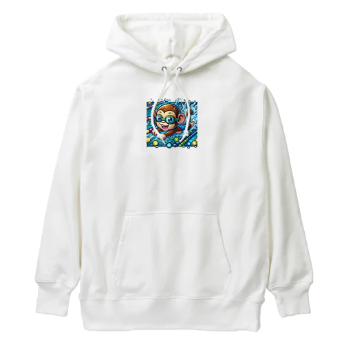 Swimming monkey Heavyweight Hoodie