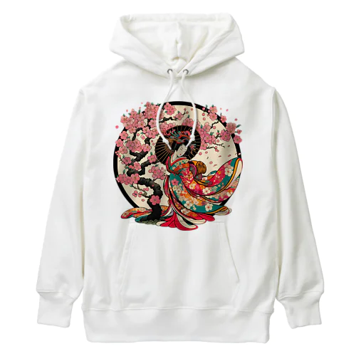 浮世絵 花魁と桜 Ukiyoe Oiran and Cherry Blossoms [UOS-DL-SR001-0001] Heavyweight Hoodie