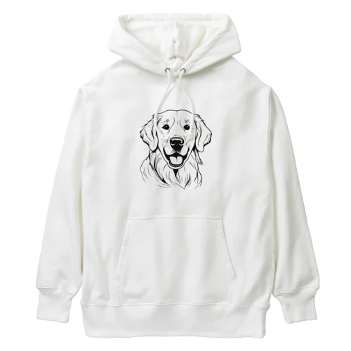 笑顔のゴールデンレトリバー Heavyweight Hoodie