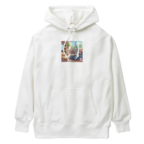 ほっこりとくつろぐトイプードル Heavyweight Hoodie