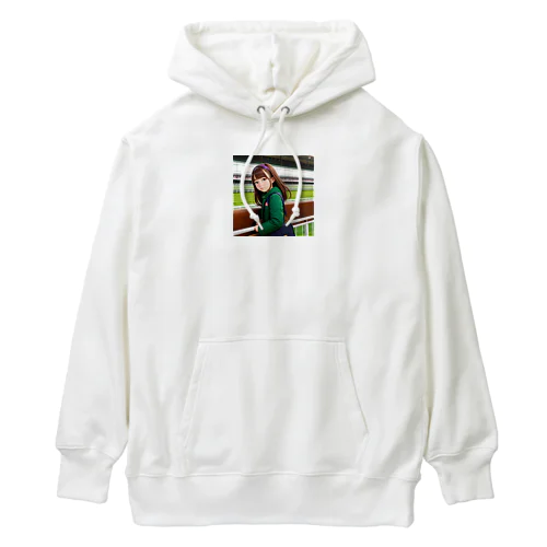 「競馬大好き！可愛い女の子が熱狂中！」 Heavyweight Hoodie