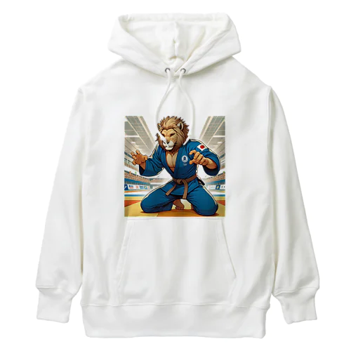 ライオン柔道師範 Heavyweight Hoodie