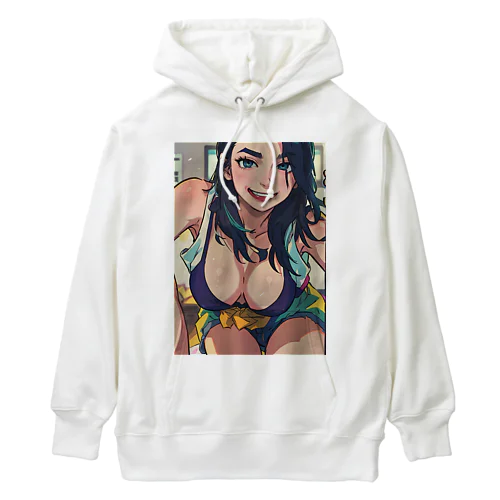 ビキニガール白 Heavyweight Hoodie