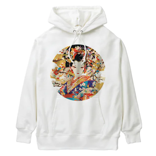 浮世絵 美人画 Ukiyoe beauty painting [UB-NIJI06-SR001-0003] Heavyweight Hoodie