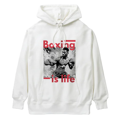 ボクシングは人生だ Heavyweight Hoodie