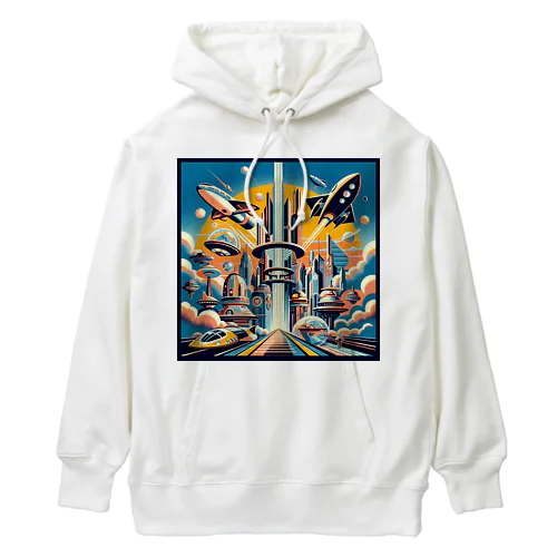 過去の未来観　retro-futurism design01 Heavyweight Hoodie