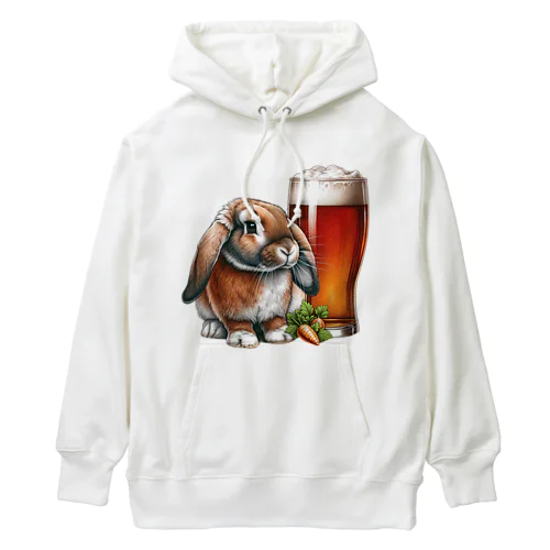 可愛いウサギ(垂れ耳ビール)カラー03 Heavyweight Hoodie