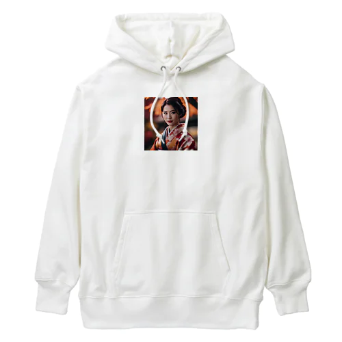 【秋田の美しさを纏う凛とした着物姿】 Heavyweight Hoodie