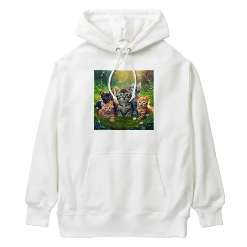 猫ちゃん大集合 Heavyweight Hoodie