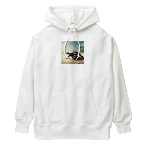 かわいいペットのカメ Heavyweight Hoodie