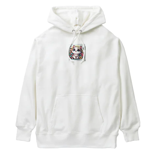 可愛いいねこが目を輝かせています！ Heavyweight Hoodie