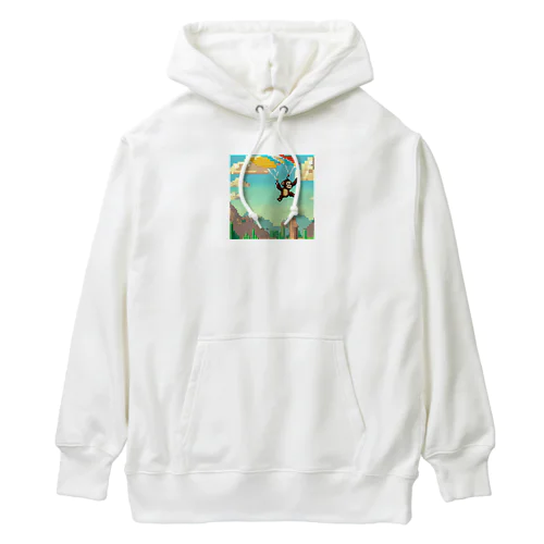 パラグライダーの猿 Heavyweight Hoodie