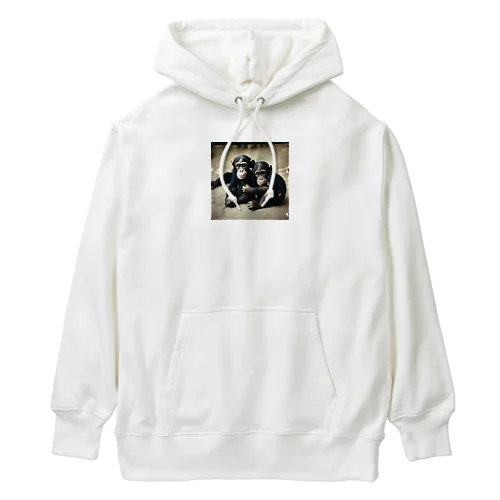 チンパンジーの兄弟 Heavyweight Hoodie